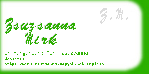 zsuzsanna mirk business card